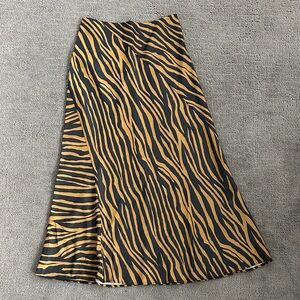 & Other Stories Zebra Stripe A-Line Maxi Skirt